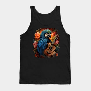 Macaw Playing Guitar Tank Top